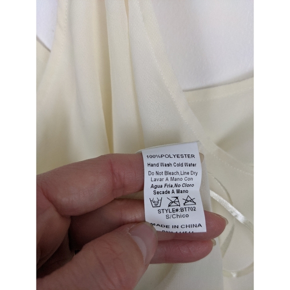 SMALL - Banjul Flowy Cream Strappy Tank Top - Picture 7 of 7